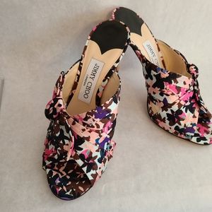 Jimmy Choo size 37 Floral "Keely" Sandals EUC